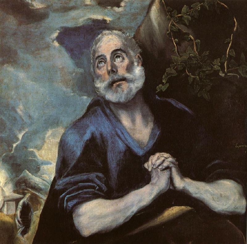 El Greco The Tears of St Peter of all the old masters oil painting picture